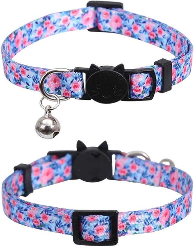 3 Pack Cat Collar Floral with Bell Breakaway Adjustable Flower - Image 6