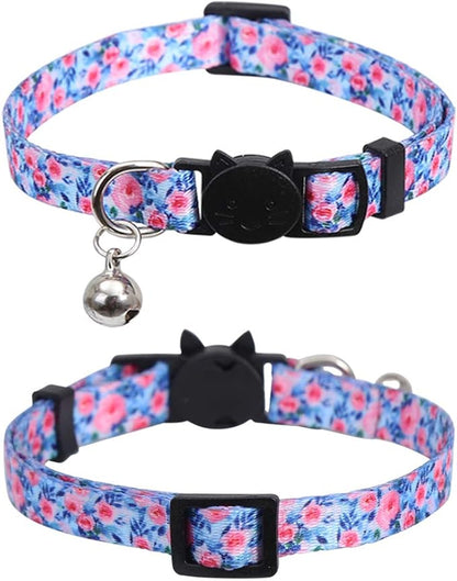 3 Pack Cat Collar Floral with Bell Breakaway Adjustable Flower - Image 6