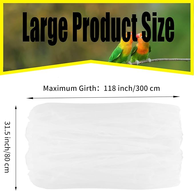 Bird Cage Seed Catcher Large Bird Cage Cover 118 * 31 inches Adjustable Net - Image 2