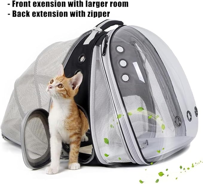 Dual Expandable Cat Backpack Carrier, Fit up to 20 lbs, Expandable Pet Carrier - Image 4