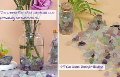 Fluorite Aquarium Gravel Rocks Natural Tumbled Healing Crystal Chips Bulk - Image 3