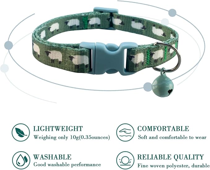 Yizepet Cat Collars, Breakaway Kitten Collar, Cute Kitty Collar in 2 Pack - Image 4