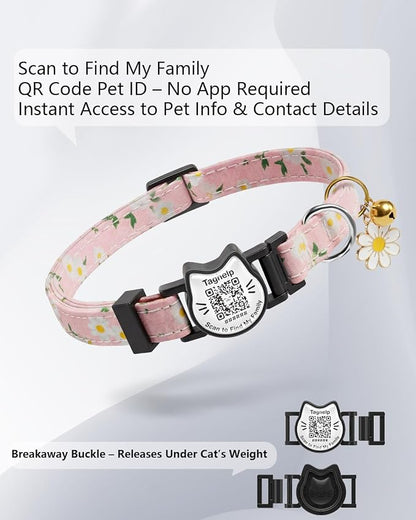 Cute Floral Breakaway Cat Collar - Image 4