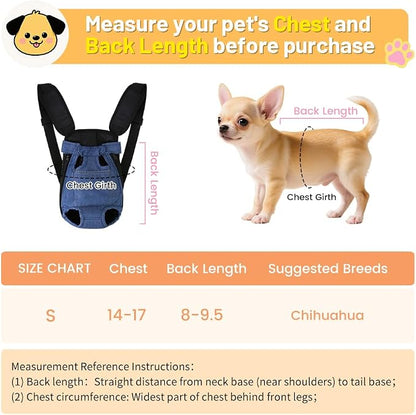 Inspack Dog Backpack Carrier/Cat Carrier, Adjustable Pet Front Carriers Travel - Image 2