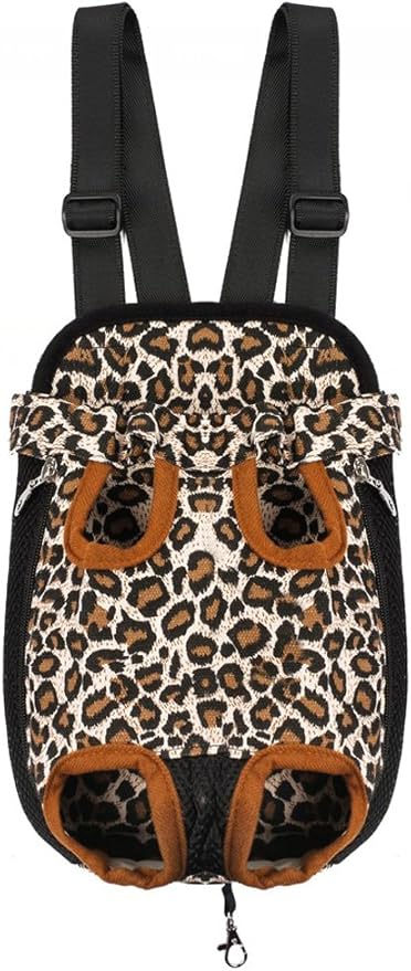 Pet Dog Puppy Cat Carrier Five Holes Backpack Double Shoulder Straps Canvas by MOJUN