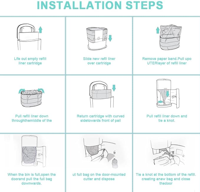 Cat Litter Pail Liner Refills Bags Compatible - Image 6