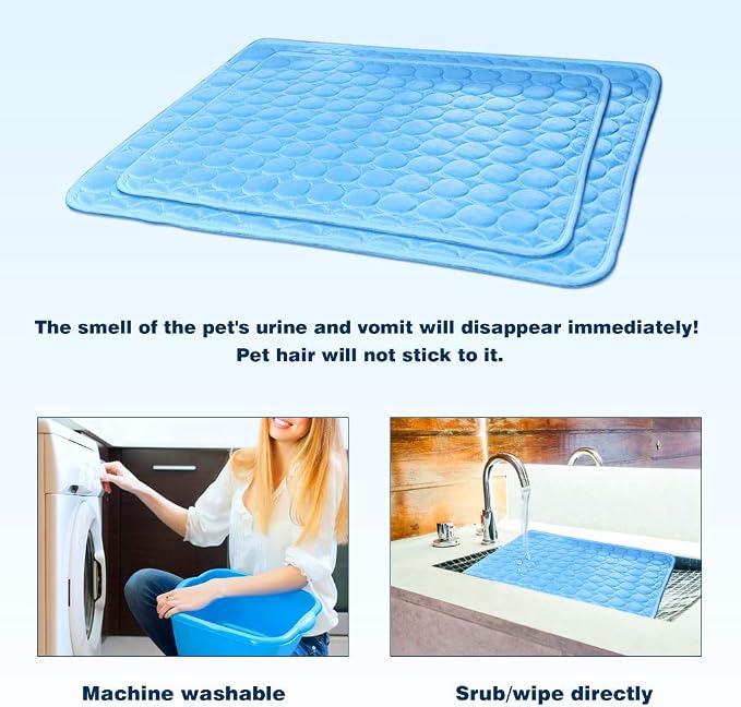 Washable Dog Cooling Mat Ice Silk Cooling Mat - Image 5