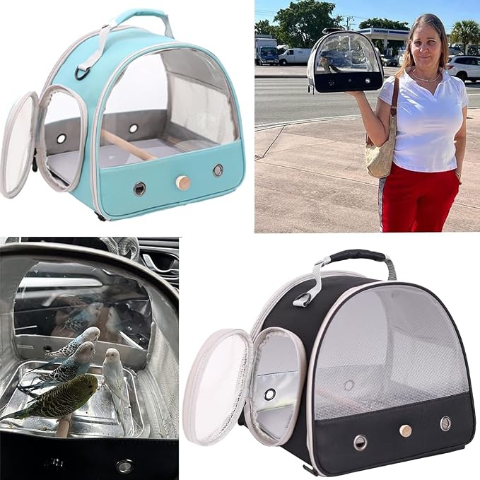 Bird Carrier, Portable Small Bird Parrot Parakeet Carrier - Image 7