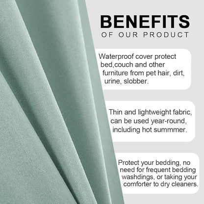 DUJUIKE Waterproof Bed Cover for Dog and Cats, Pet Hair Resistant Bed Sheet - Image 7