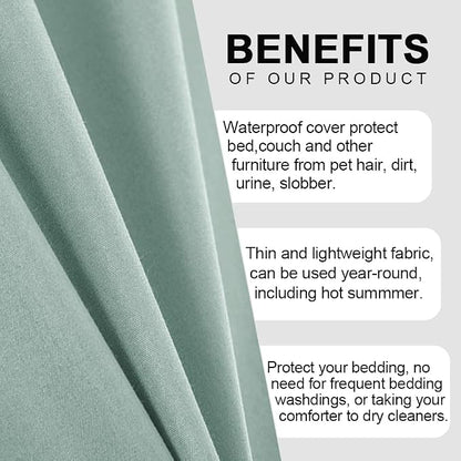DUJUIKE Waterproof Bed Cover for Dog and Cats, Pet Hair Resistant Bed Sheet - Image 7