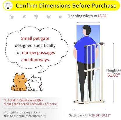 Lumizone Extra Tall Cat Gate 61.02" High Pressure Mounted Extra Wide - Image 2