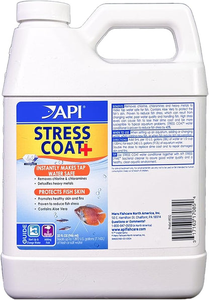 API STRESS COAT Aquarium Water Conditioner 32-Ounce Bottle by API
