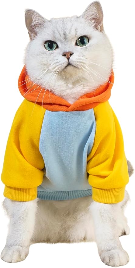 QWINEE Basic Dog Hoodie Sweatshirt Puppy Sweater Warm Cat Costumes Pet Clothes by QWINEE