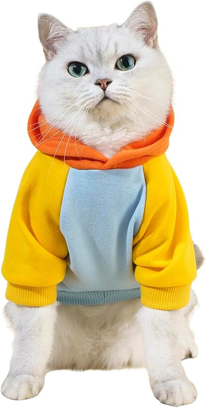 QWINEE Basic Dog Hoodie Sweatshirt Puppy Sweater Warm Cat Costumes Pet Clothes by QWINEE