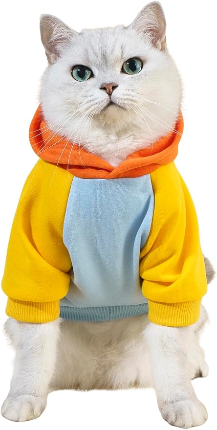 QWINEE Basic Dog Hoodie Sweatshirt Puppy Sweater Warm Cat Costumes Pet Clothes by QWINEE