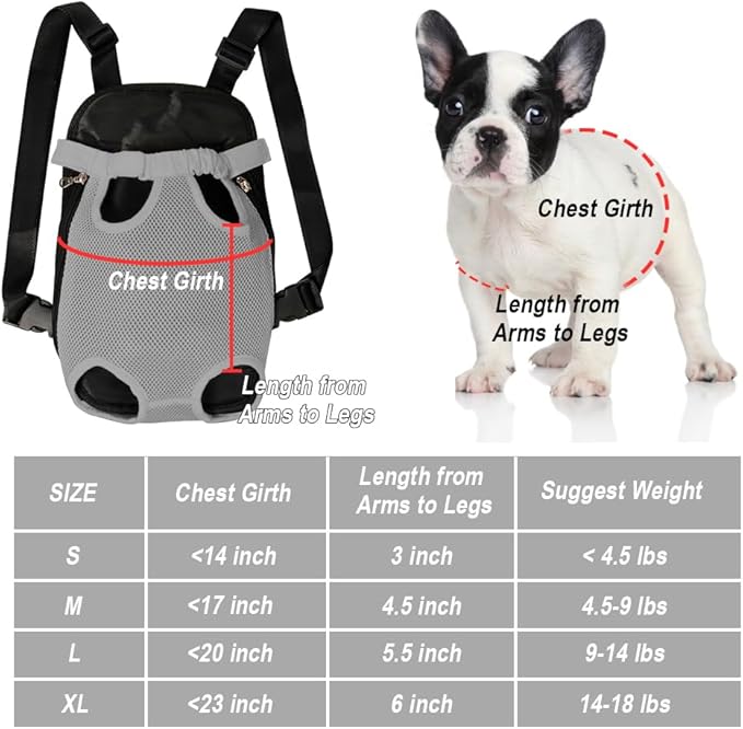 FEimaX Dog Carrier Backpack Pet Legs Out Front Cat Travel Bag, Adjustable Puppy - Image 4