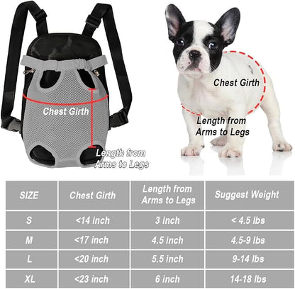 FEimaX Dog Carrier Backpack Pet Legs Out Front Cat Travel Bag, Adjustable Puppy - Image 4
