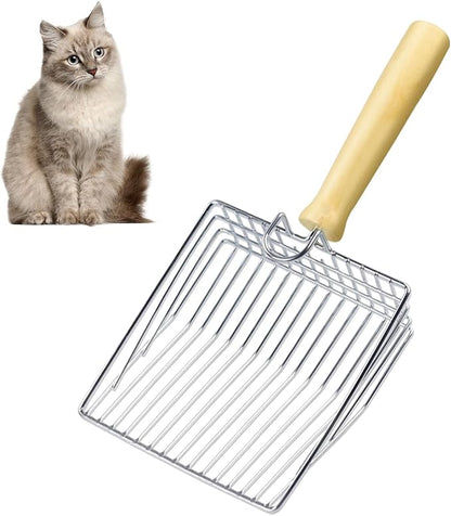 Cat Litter Scoop, Metal Mesh Kitty Litter Scoop, Deep Shovel, Long Handle by Unknown
