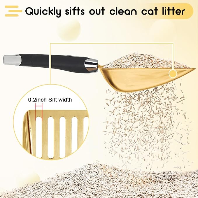 Stainless Steel Cat Litter Scoop, Metal Cat Litter Scoop, Kitty Metal Scooper - Image 4