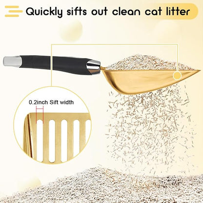 Stainless Steel Cat Litter Scoop, Metal Cat Litter Scoop, Kitty Metal Scooper - Image 4