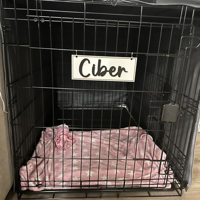 Personalized Crate Sign, Custom Dog Decor, Hanging Crate Sign, Personalized Pet - Image 9
