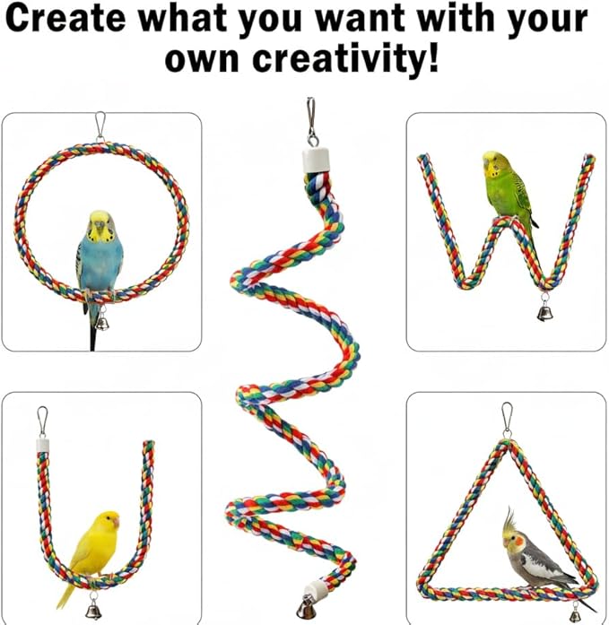 Bird Rope Perch & Birds Swing Set - Image 6