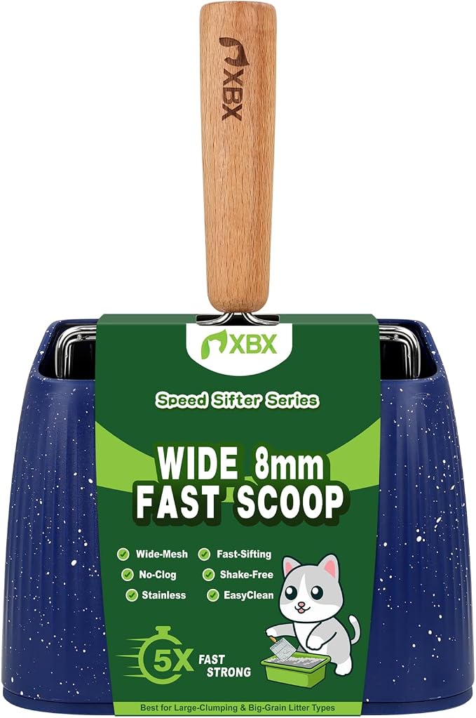 XBX Cat Litter Scoop with Holder, Sturdy Stainless Steel Litter Scooper - Image 3