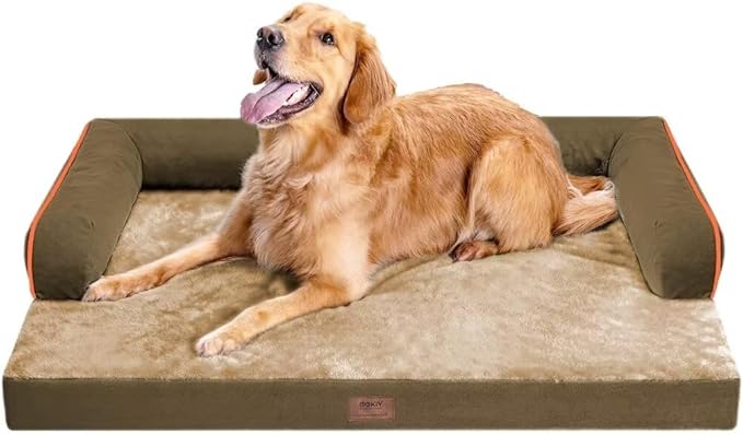 Large Dog Bed Orthopedic Washable: Extra Brown Large Big Dog Bed - Image 9