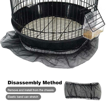 Universal Bird Cage Seed Catcher, Seed Catcher Guard Net Cover, Parrot Nylon - Image 5