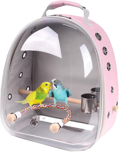 Bird Travel Backpack Carrier, Space Capsule Astronaut Liked Vet Carry Book Bag - Image 6