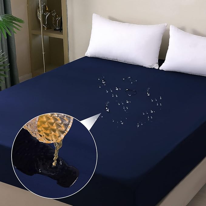 Twin Mattress Protector Waterproof, Fitted Sheet Style Breathable Cooling by OHANO