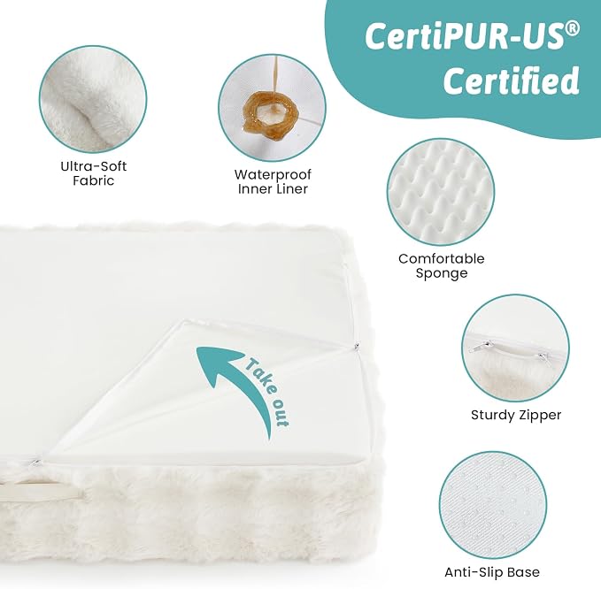 Orthopedic Dog Bed for Extra Large Dog, Soft and Warm Faux Fur Sofa for Giant - Image 5