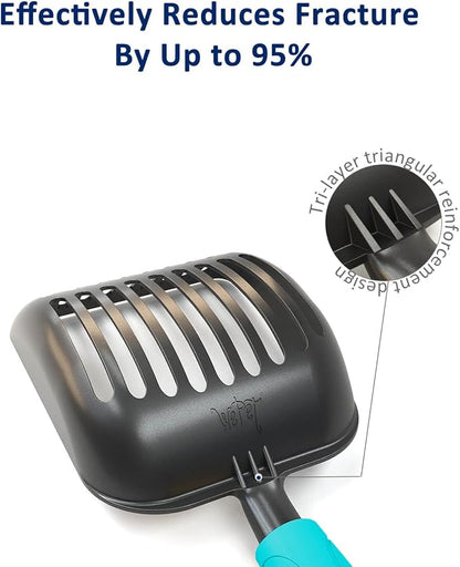 WePet Cat Litter Scoop, Non-Stick Plated Aluminum Alloy Sifter, Kitty Durable - Image 6