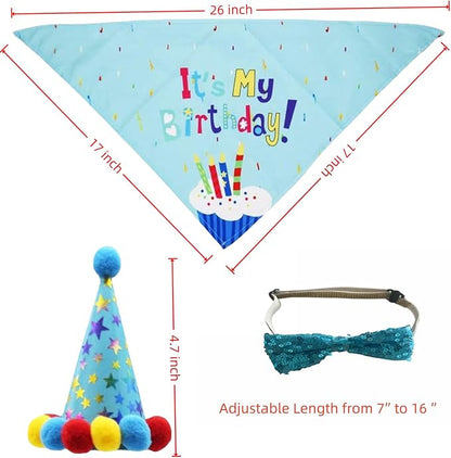 Pet Birthday Party Set with Hat and Bandana - Image 6