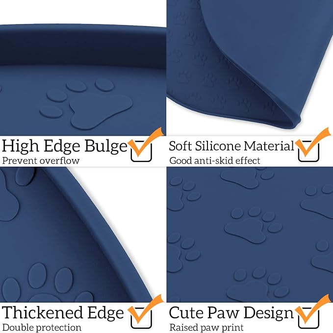 KPWACD Pet Feeding Mat for Dogs and Cats, Silicone Dog Placemat Non-Slip - Image 7