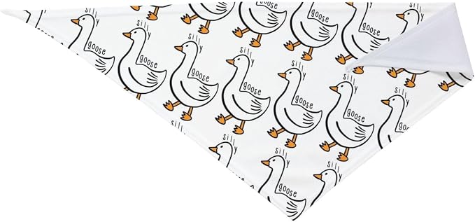Silly Goose on The Loose Triangle Dog Bandana, Summer Bandana Funny Triangle - Image 4