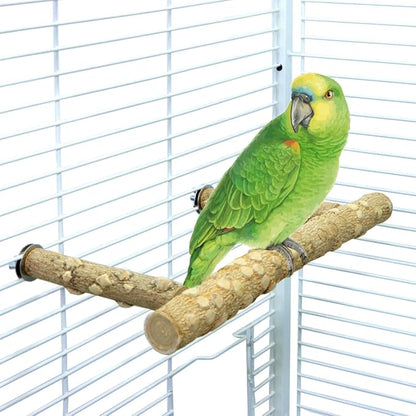Bird Perch Stand, Bird Cage Top Perch Gym, Natural Wood Parrot Branch - Image 7