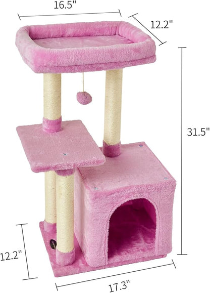 FISH&NAP Cute Cat Tree Kitten Cat Tower - Image 6