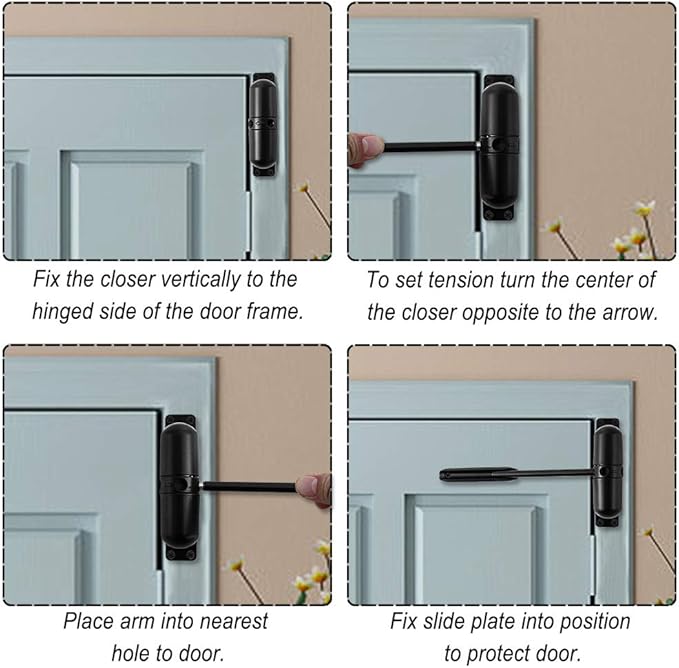 Door Closer Automatic Safety Spring Door Closer – Easy to Install to Convert - Image 3