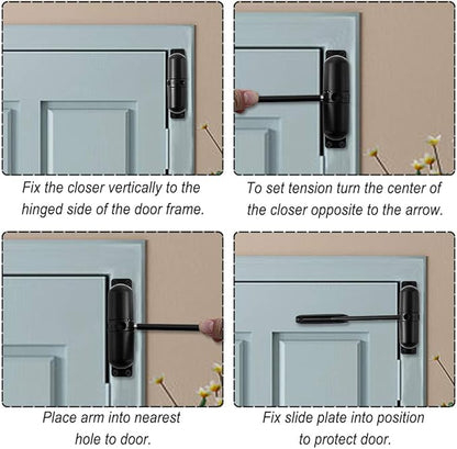 Door Closer Automatic Safety Spring Door Closer – Easy to Install to Convert - Image 3