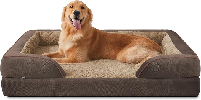 INVENHO Orthopedic Dog Beds Large Sized, XL Egg-Crate Foam Dog Couch by INVENHO