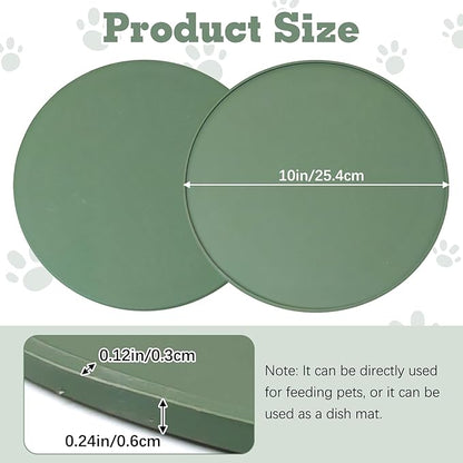 BNOSDM Silicone Cat Feeding Mat 2 Pack Dog Bowl Mats Pet Silicone Food Mat - Image 2