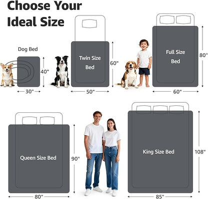 LOOBANI Waterproof Blanket for Bed: Reversible Soft Flannel King Size Bed - Image 4