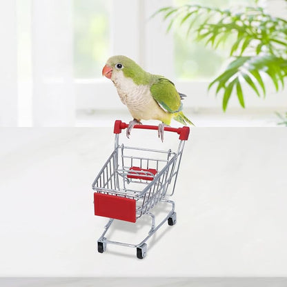 Wontee Bird Toys Mini Shopping Cart Skateboard Ring Toy - Image 5