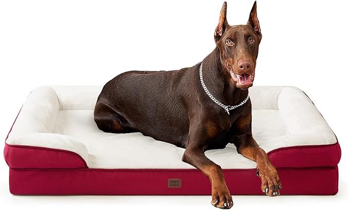EHEYCIGA Orthopedic XL Dog Beds, Waterproof Memory Foam Dog Bed by EHEYCIGA