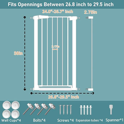 Fairy Baby Narrow Baby Gate 26.8 Inch to 29.5 Inch Wide - Image 2
