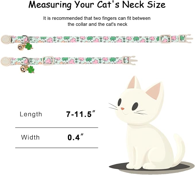 2 Pack St. Patrick’s Day Cat Collars - Image 4