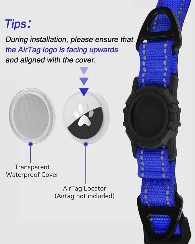 Joytale Airtag Dog Collar, Reflective Pet Collar - Image 3