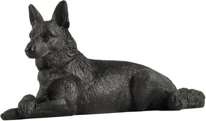 JFSM INC. 6" Black German Shepherd Dog Figurine – Hand-Painted Gift by JFSM+INC.