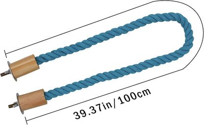 2 Pack Bird Rope Perch & Swing, Bird Cage Stand Pole Accessories, Climbing Toy - Image 6